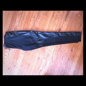 NWT Black & Leather leggingings